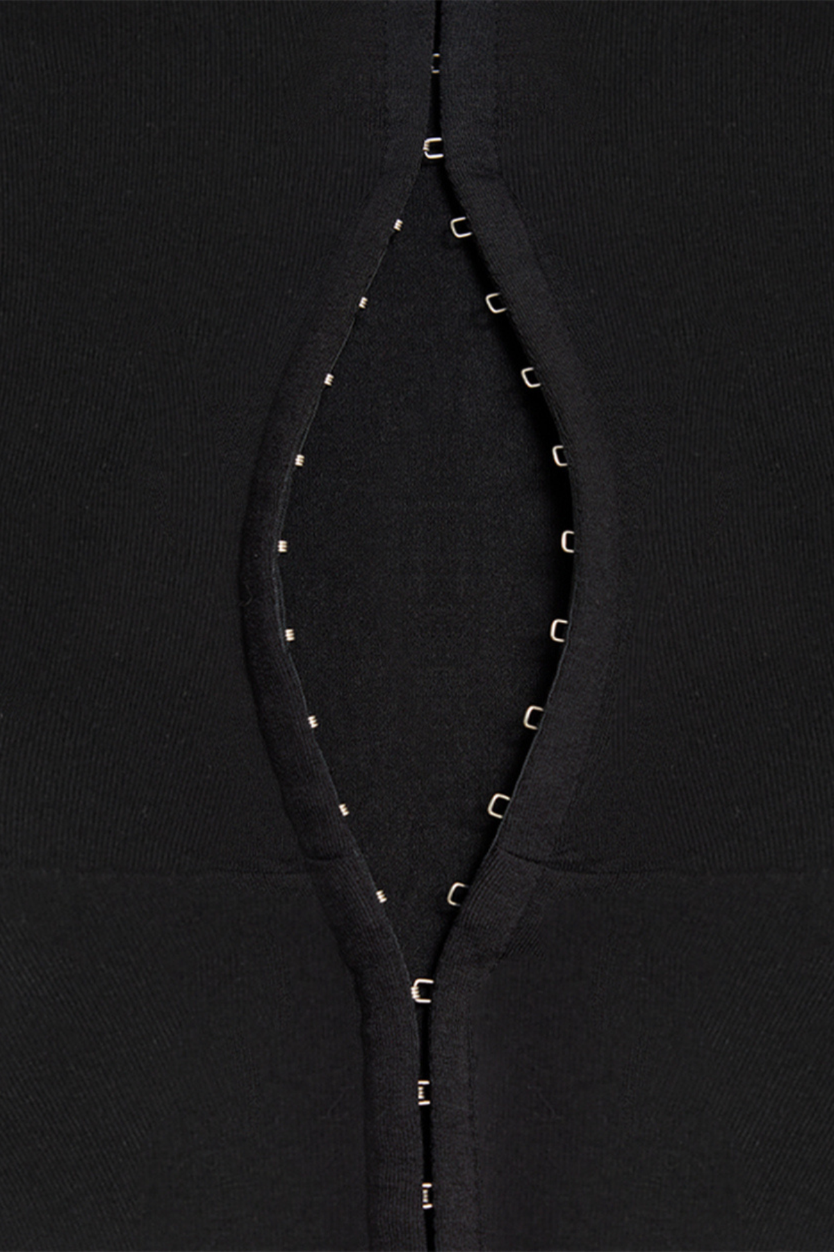 EBBA | KEYHOLE ZIP FRONT MINI DRESS - Black