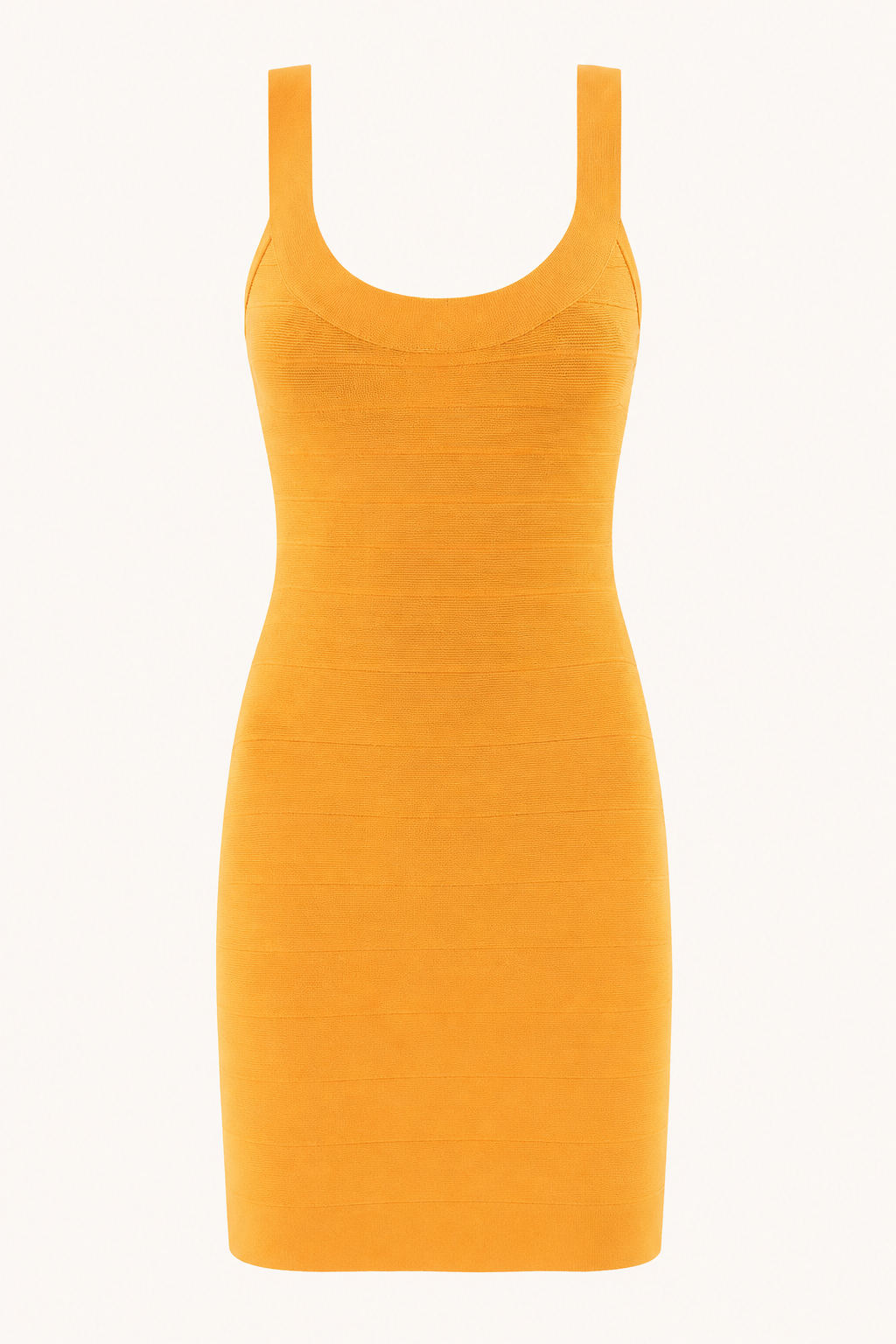 ELDORA | SCOOP NECK BANDAGE MINI DRESS - Marigold