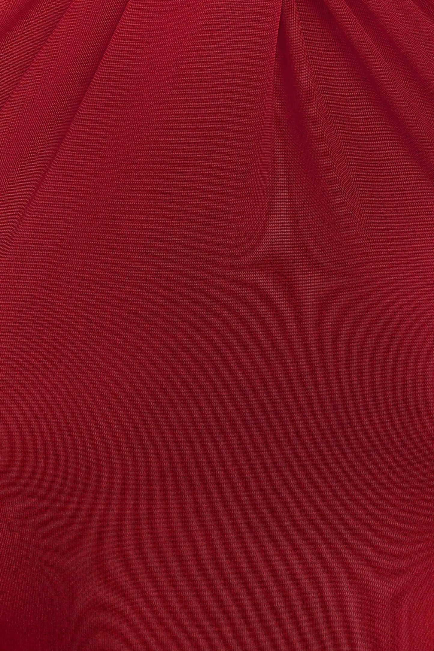 Red maxi dress fabric texture close-up detail
