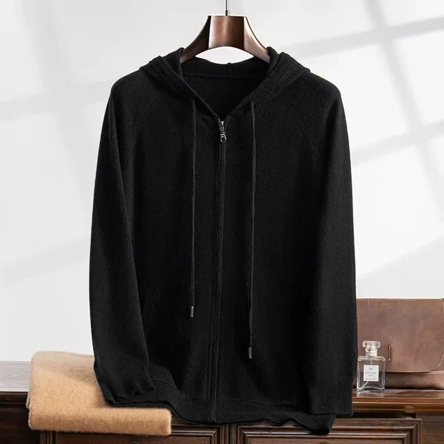 ENZO | HOODED ZIP CARDIGAN