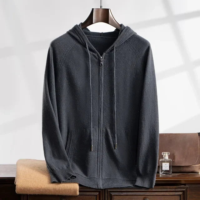 ENZO | HOODED ZIP CARDIGAN