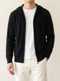 ENZO | HOODED ZIP CARDIGAN - Black
