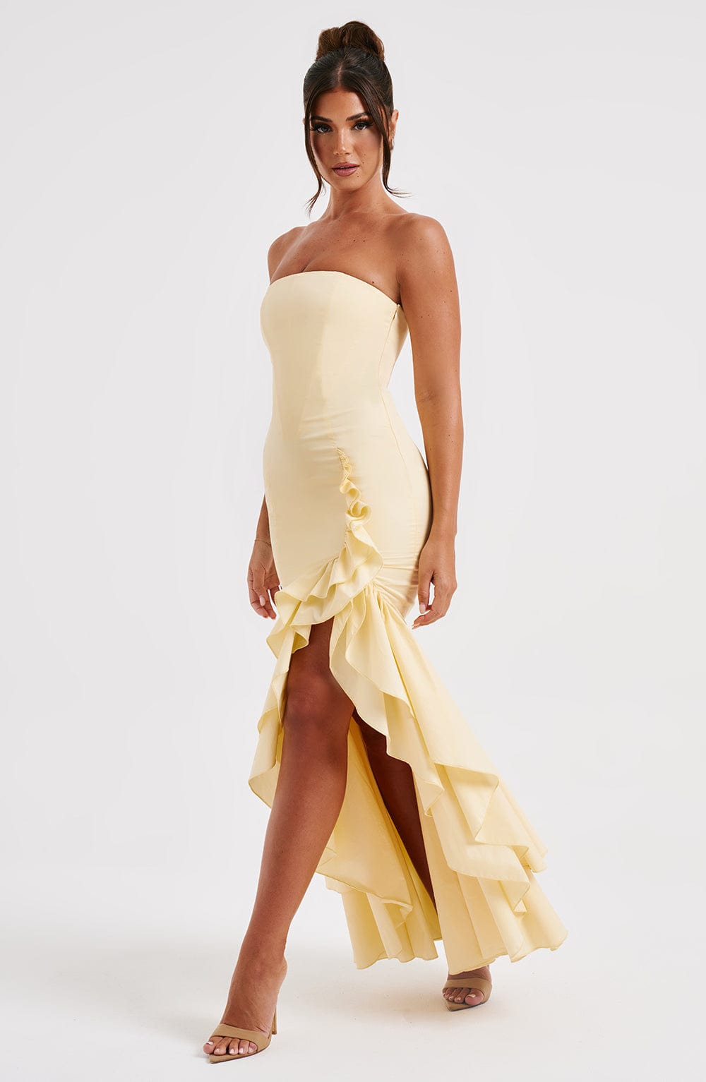 ESPERANZA | RUFFLE MAXI DRESS - Butter Yellow