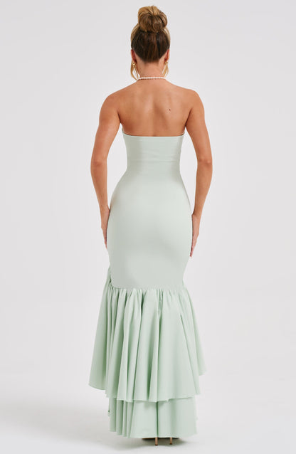ESPERANZA | RUFFLE MAXI DRESS - Mint Green