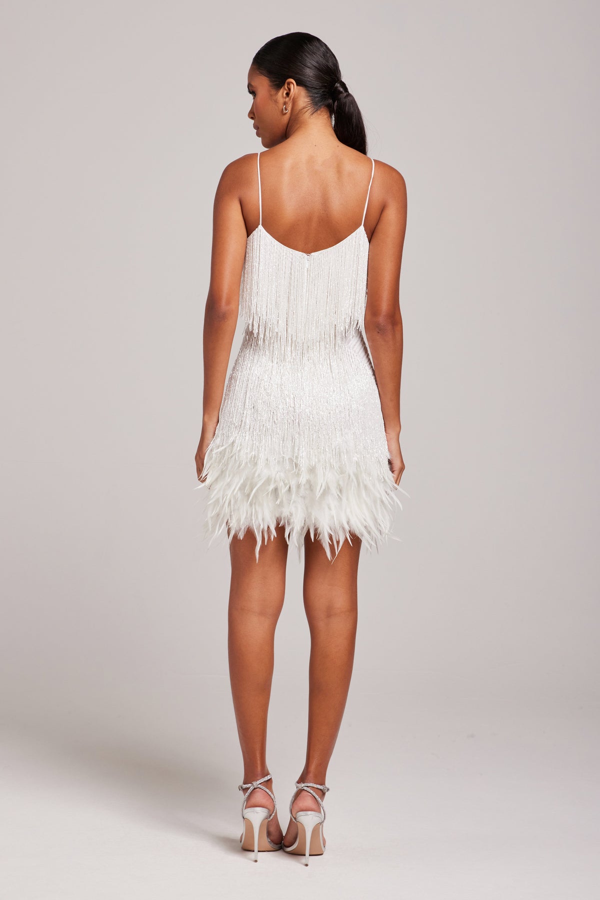 ESTEE | FRINGE MINI DRESS - White