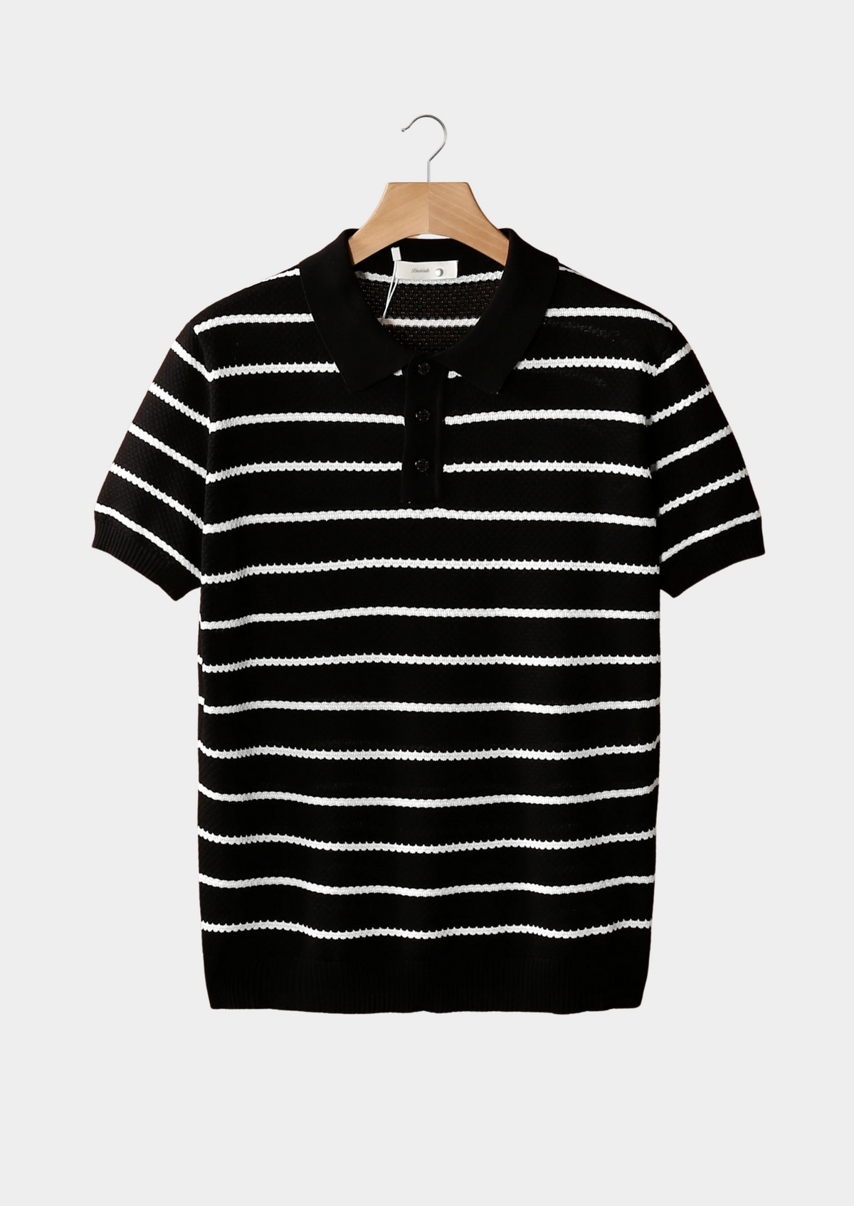 EVERETT | STRIPED POLO SHIRT - Black