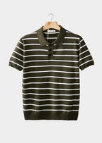 EVERETT | STRIPED POLO SHIRT - Olive