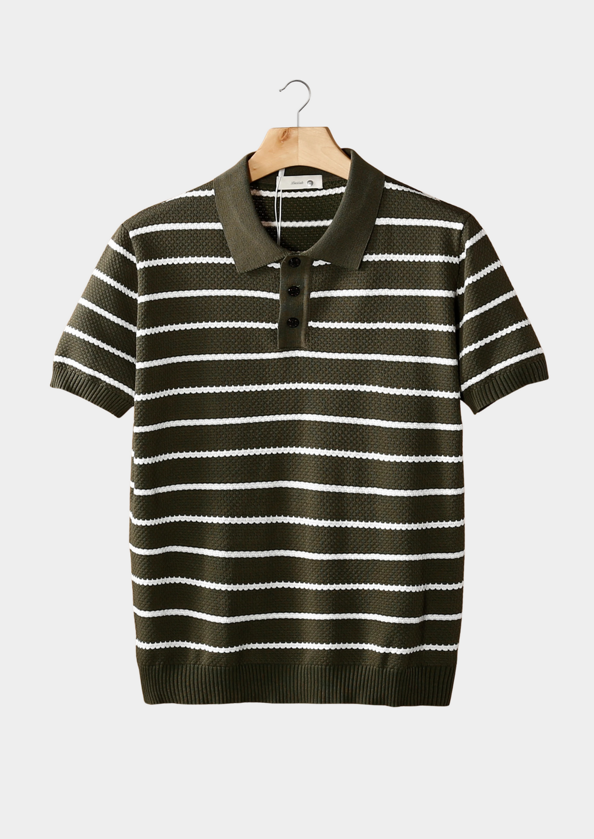 EVERETT | STRIPED POLO SHIRT - Olive