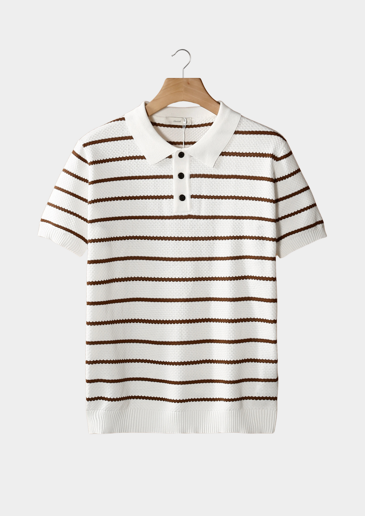 EVERETT | STRIPED POLO SHIRT - White