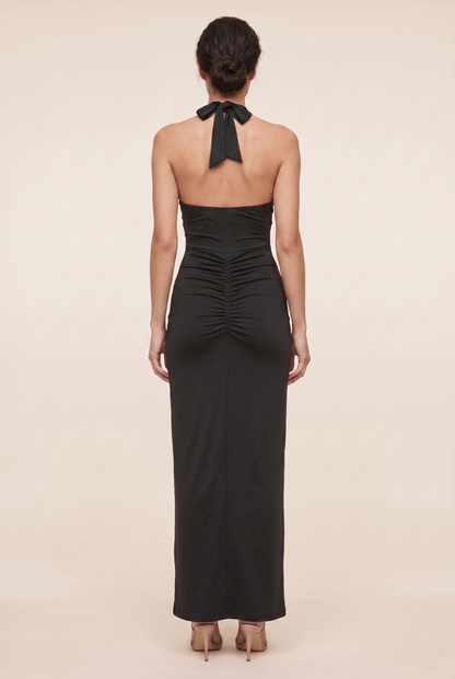 FABIENNE | CUTOUT MAXI DRESS - Black
