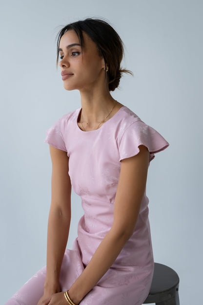 FARIDA | TIERED RUFFLE MAXI DRESS - Pink