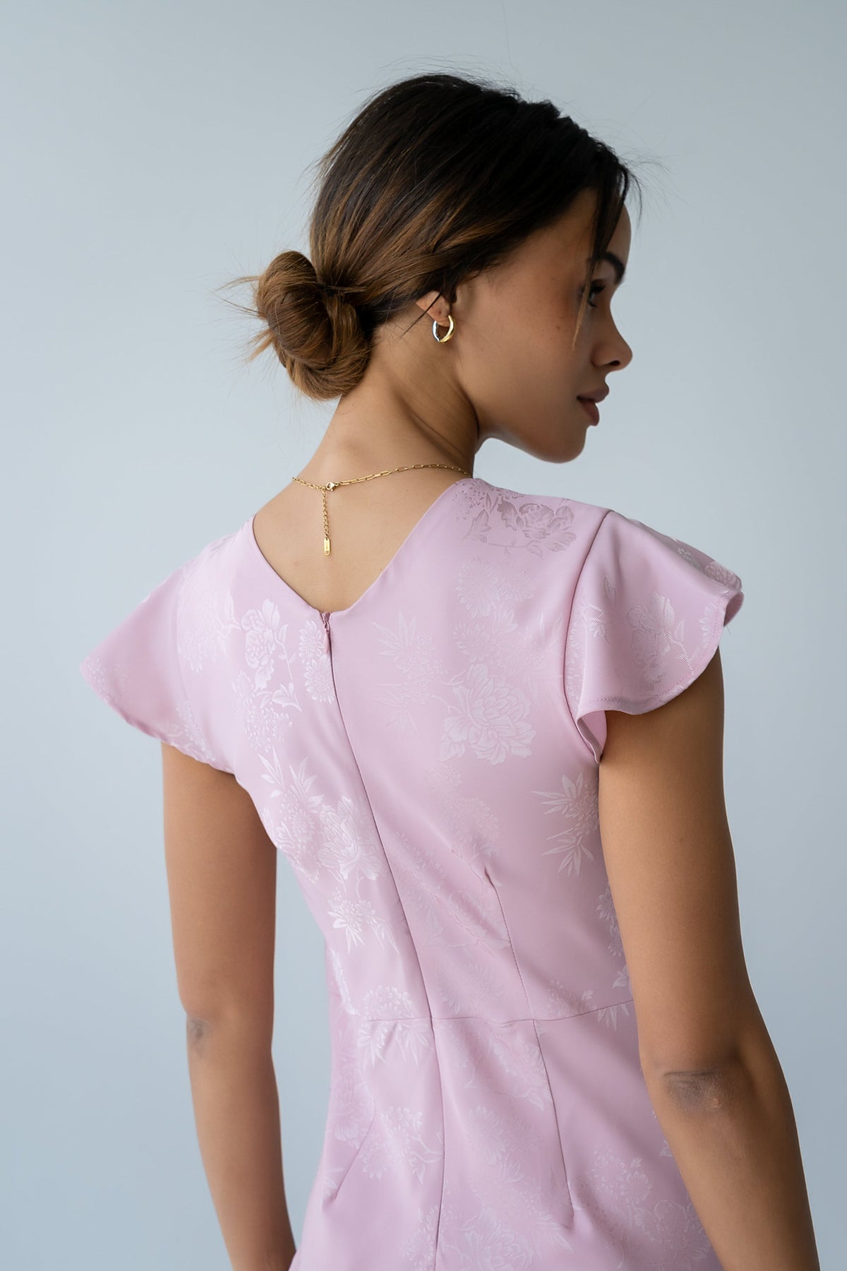 FARIDA | TIERED RUFFLE MAXI DRESS - Pink
