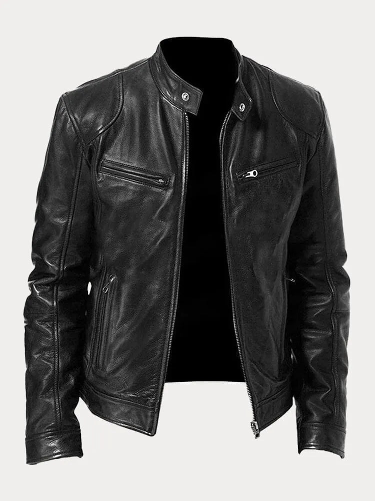 FINN | LEATHER JACKET - Black