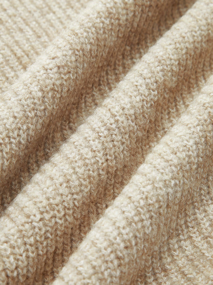 FIORELLA | WOOL-BLEND QUARTER-ZIP SET - Oatmeal