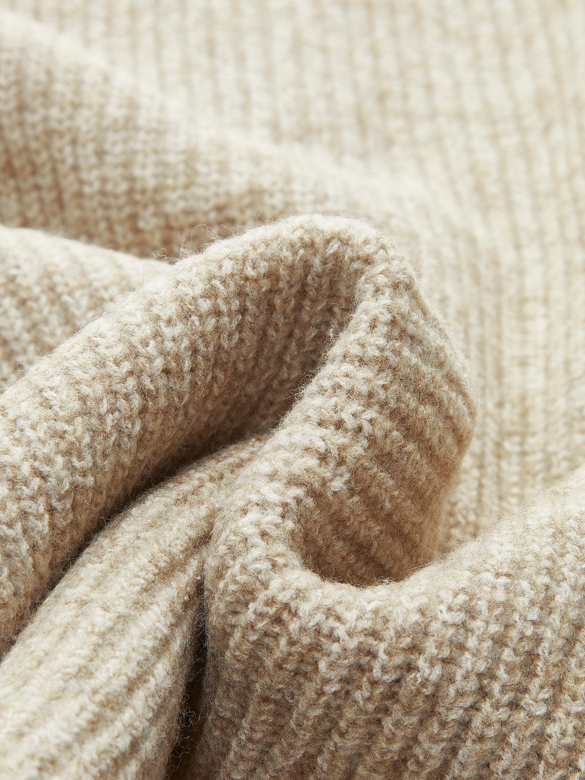 FIORELLA | WOOL-BLEND QUARTER-ZIP SET - Oatmeal