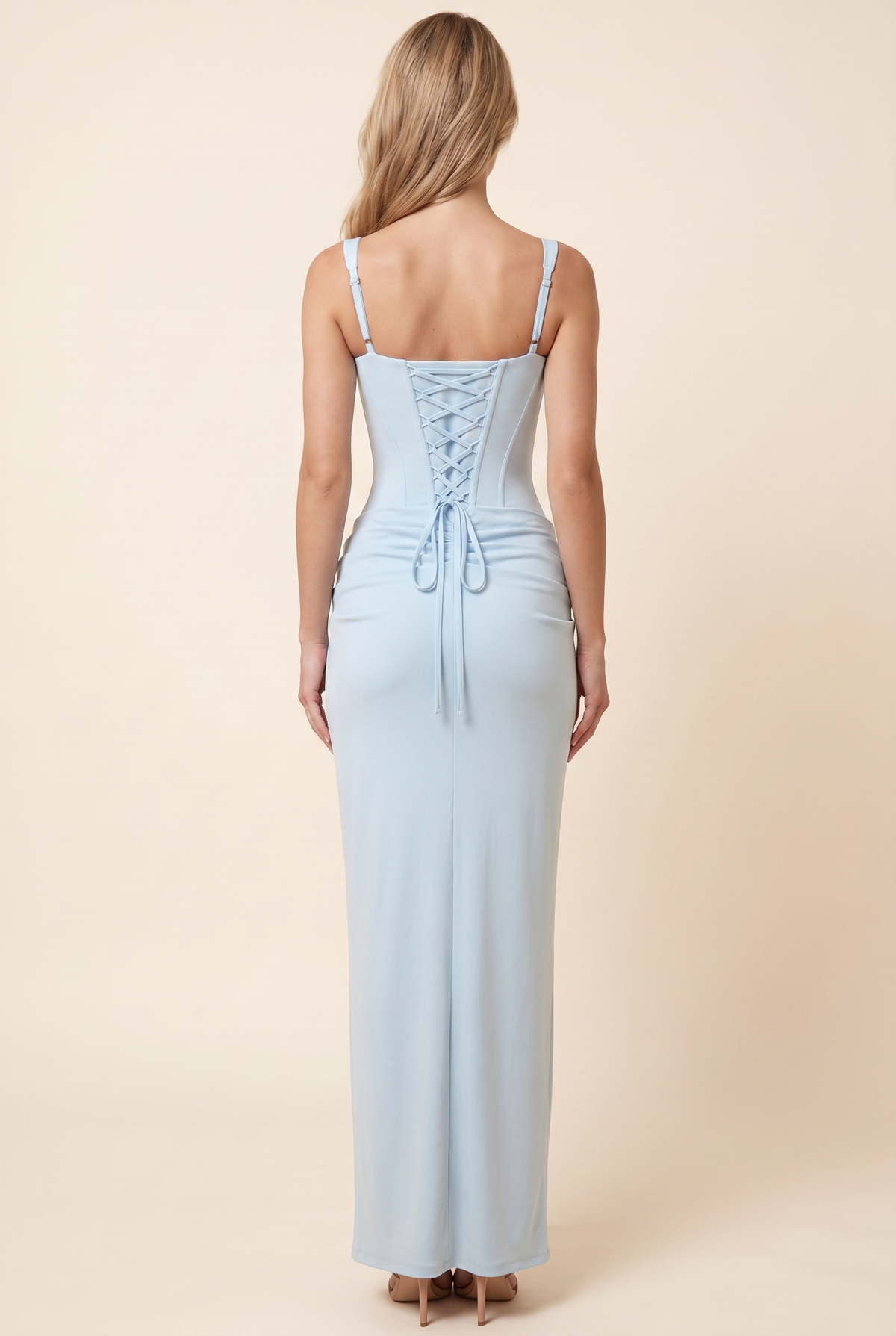 FLEURINE | CORSET MAXI DRESS - Baby Blue