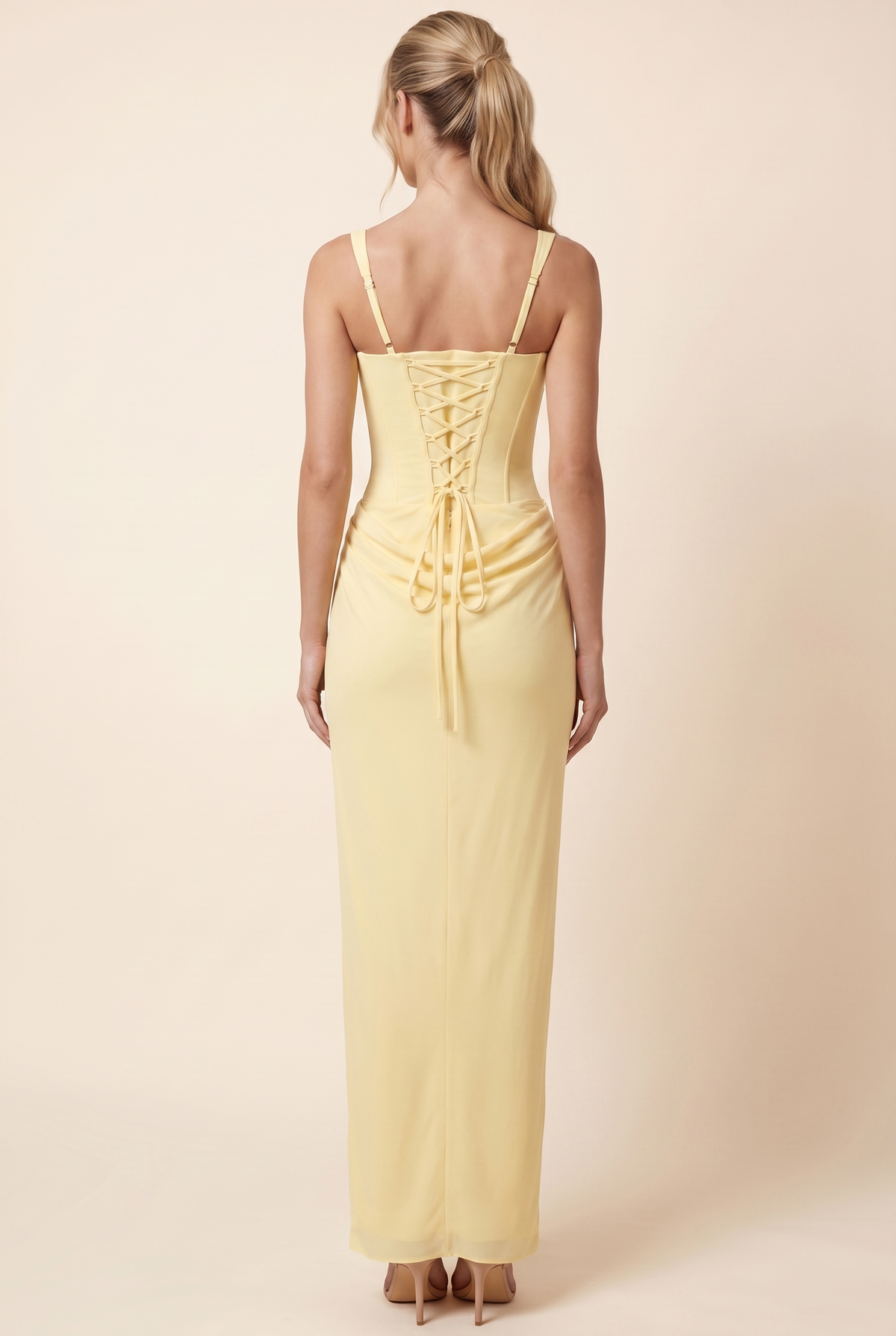 FLEURINE | CORSET MAXI DRESS - Butter Yellow