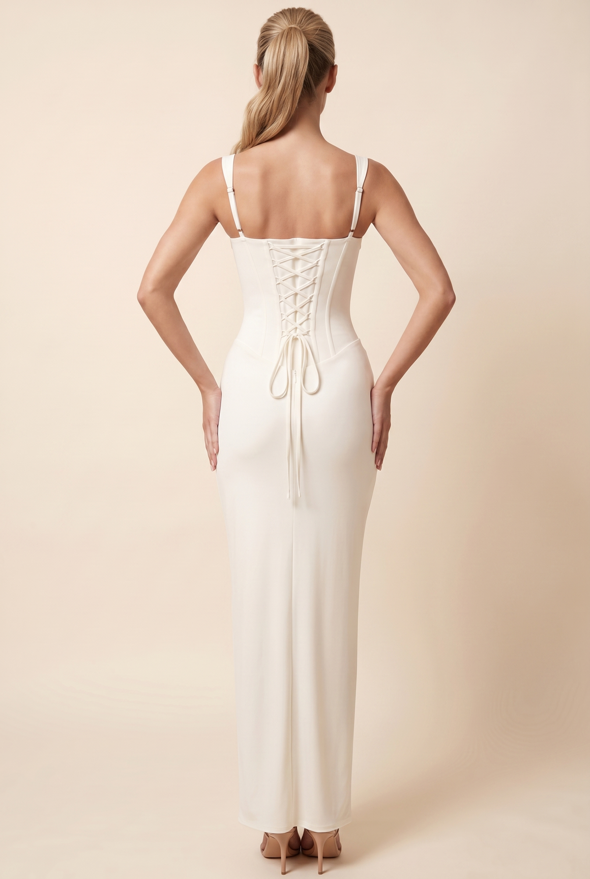 FLEURINE | CORSET MAXI DRESS - Ivory