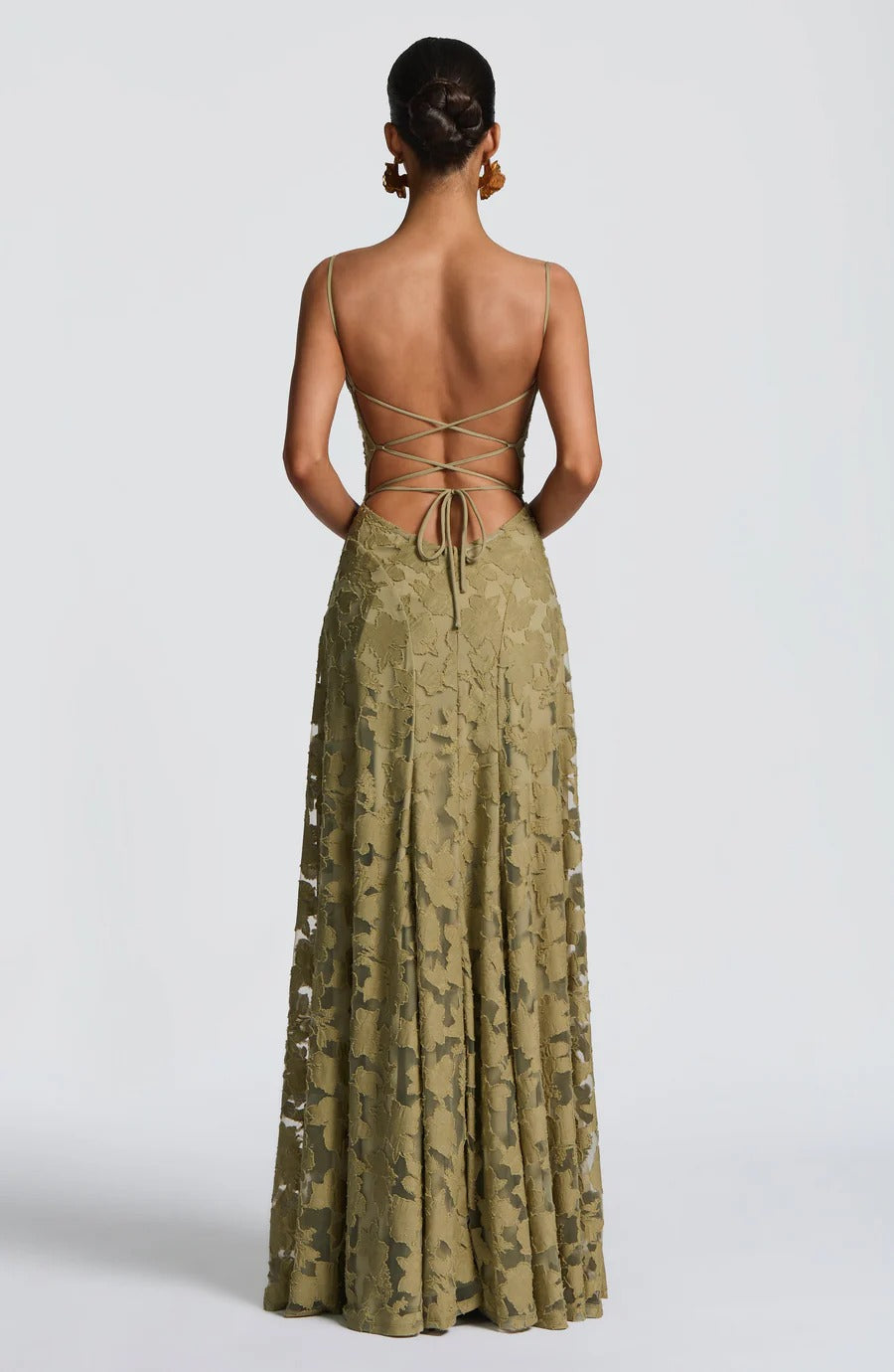 Women's Burgundy Floral Lace Maxi Dress Romi Fashion Women's Burgundy Floral Lace Maxi Dress Romi Fashion