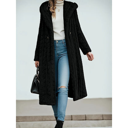 FRIDA | LONGLINE HOODED COAT - Black