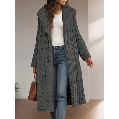 FRIDA | LONGLINE HOODED COAT - Gray