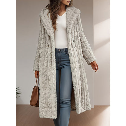 FRIDA | LONGLINE HOODED COAT - Oatmeal