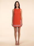 GELSEY | SLEEVELESS A-LINE SHIFT MINI DRESS - Orange