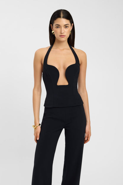 GENOVEVA | HALTER TOP - Black