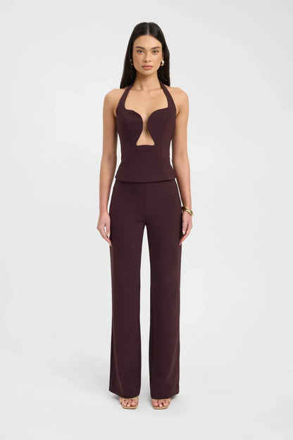 GENOVEVA | HALTER TOP - Dark Mahogany