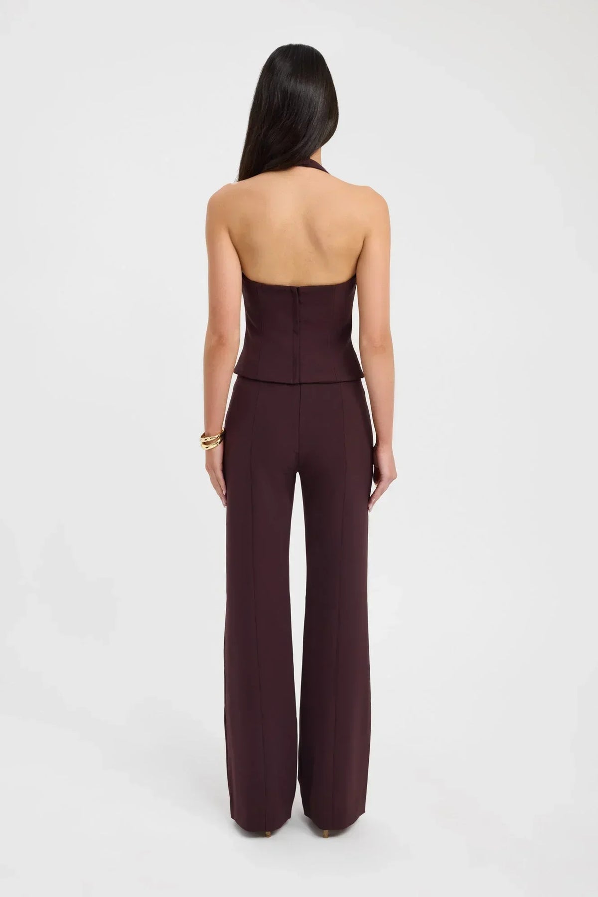 GENOVEVA | HALTER TOP - Dark Mahogany