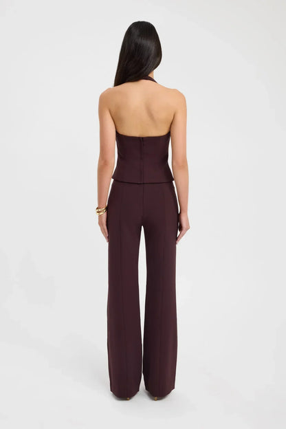 GENOVEVA | HALTER TOP - Dark Mahogany
