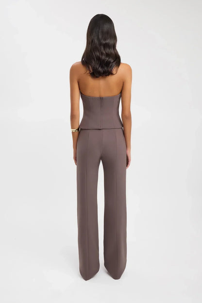 GENOVEVA | HALTER TOP - Taupe