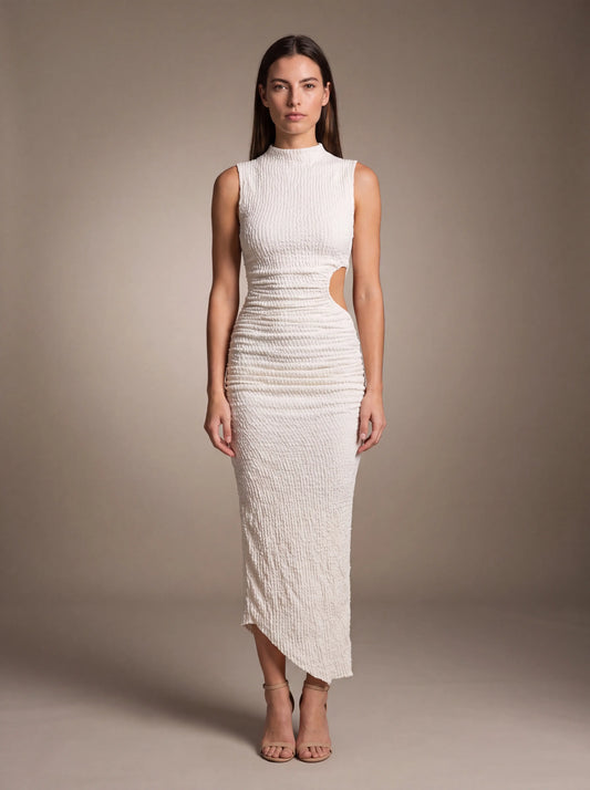 GISELA | CUTOUT MAXI DRESS - Ivory