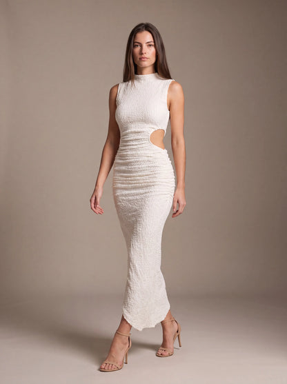GISELA | CUTOUT MAXI DRESS - Ivory
