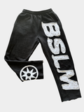 GISELLA | TOP STITCH PANTS - Black