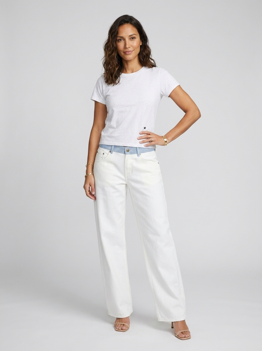 GOLDA | WIDE LEG RELAXED JEANS - White