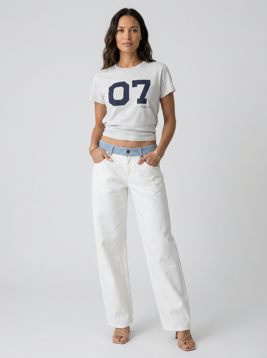 GOLDA | WIDE LEG RELAXED JEANS - White