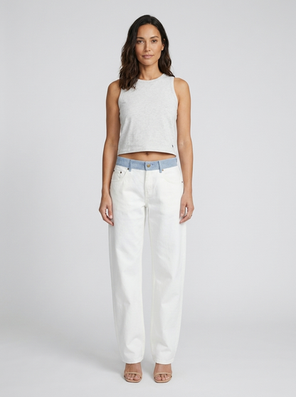 GOLDA | WIDE LEG RELAXED JEANS - White