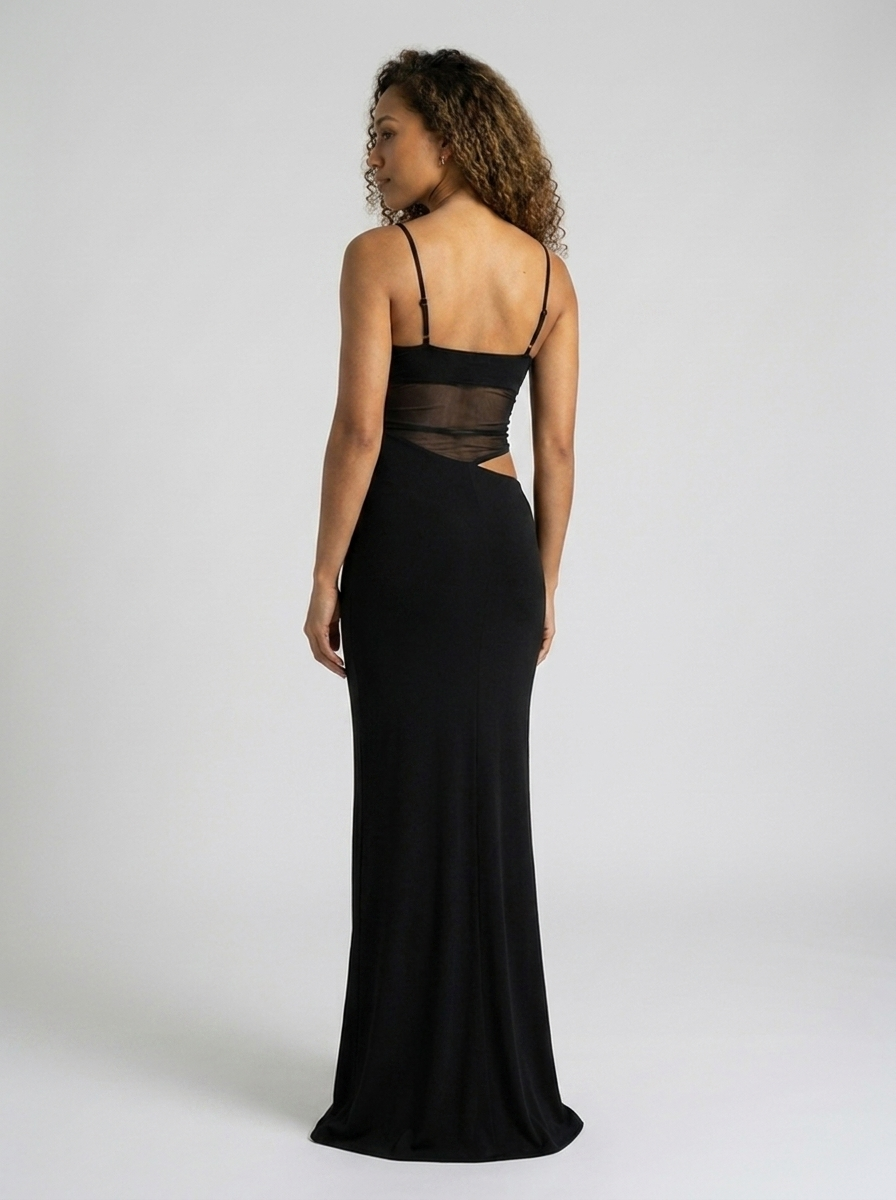HAYLEY | CUTOUT MAXI DRESS - Black
