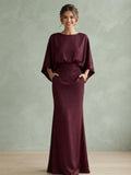 HELAINE | BATWING SLEEVE MAXI DRESS - Plum