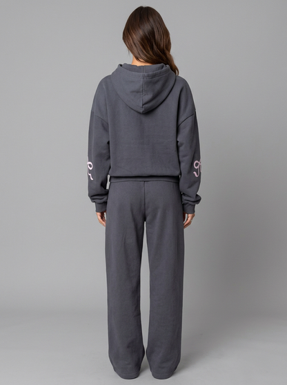 HETTY | BOW DETAIL TRACKSUIT - Dark Gray