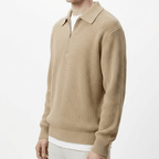 HUGO | HALF-ZIP SWEATER - Khaki