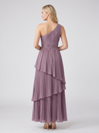ILENE | ONE SHOULDER TIERED MAXI DRESS - Dusty Purple