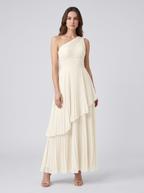 ILENE | ONE SHOULDER TIERED MAXI DRESS - Ivory