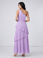 ILENE | ONE SHOULDER TIERED MAXI DRESS - Lilac
