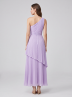 ILENE | ONE SHOULDER TIERED MAXI DRESS - Wisteria