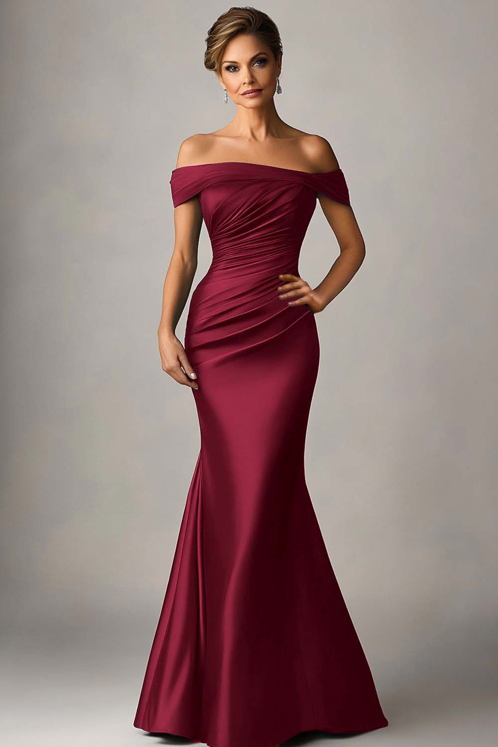 ILONA | MERMAID MAXI DRESS - Burgundy