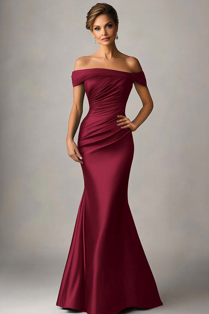 ILONA | MERMAID MAXI DRESS - Burgundy