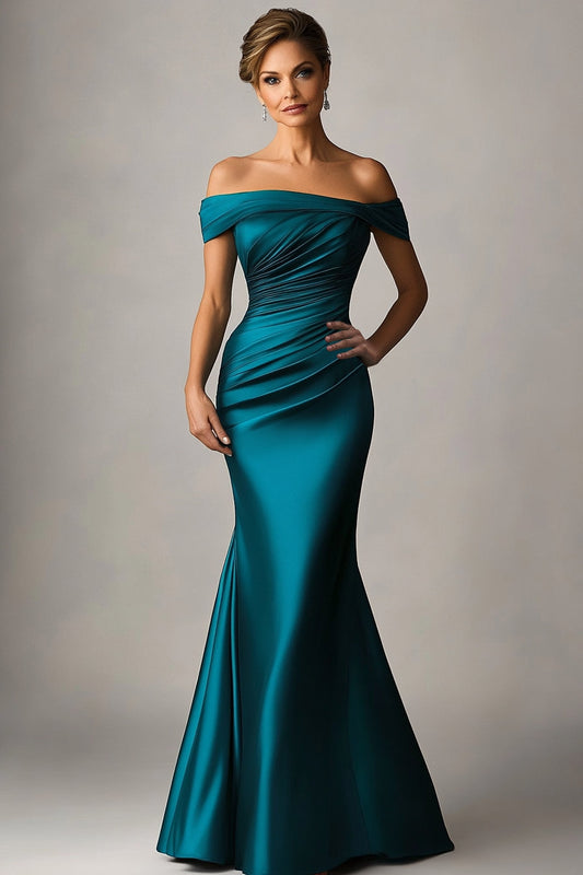 ILONA | MERMAID MAXI DRESS - Peacock