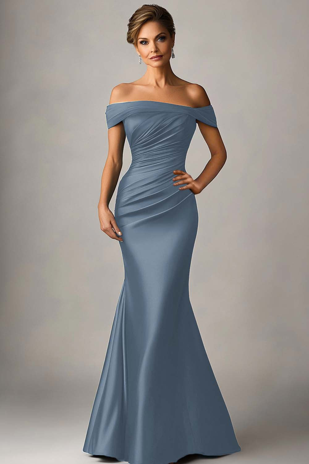 ILONA | MERMAID MAXI DRESS - Slate Blue